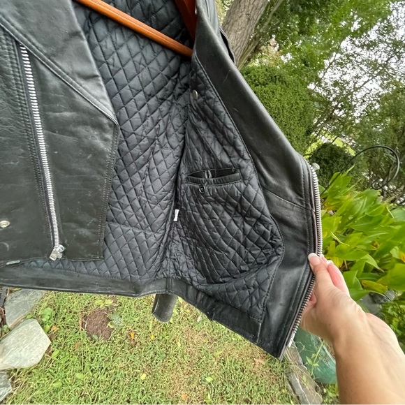 Vintage Harley Davidson black leather motorcycle jacket mens 42 - Picture 6 of 10